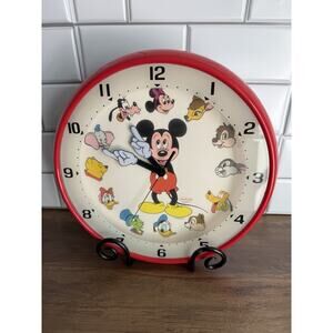 Vintage Disney Analog Quartz Mickey Mouse & Wall Clock - Works